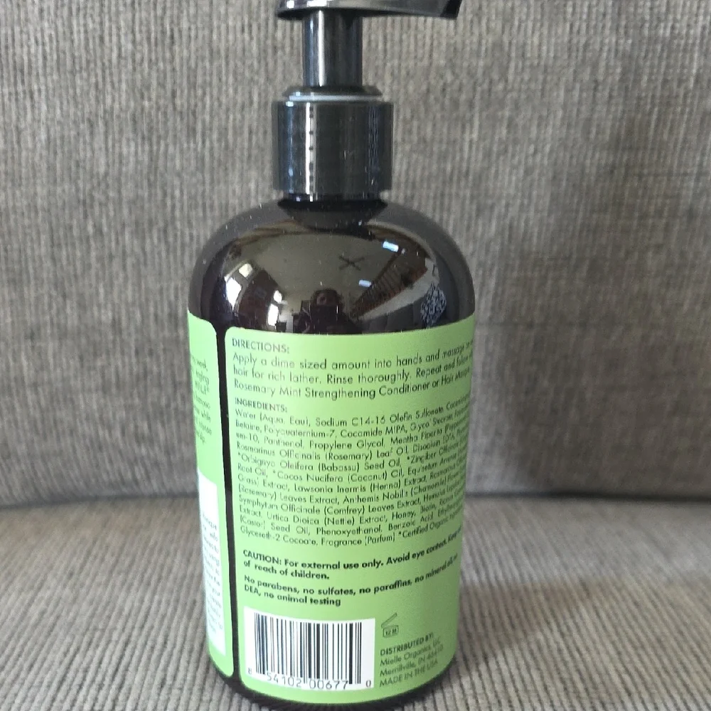 Mielle Rosemary Mint Shampoo And Rice Water Clay Masque Combo, All New, 3 Items.